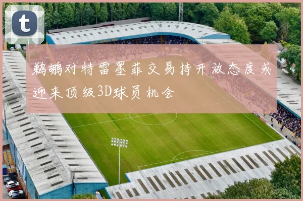 鹈鹕对特雷墨菲交易持开放态度或迎来顶级3D球员机会